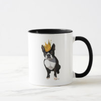Boston Terrier and Crown
