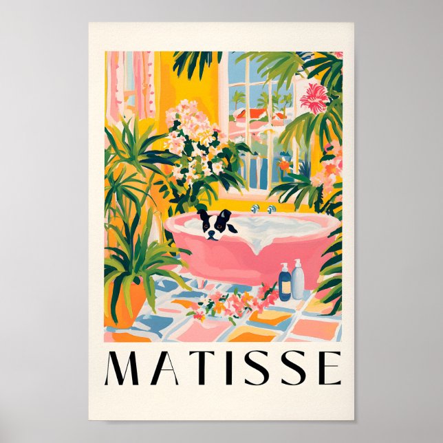 Boston Terrier Ästhetisches Poster, Dog Print, Fun Poster (Vorne)