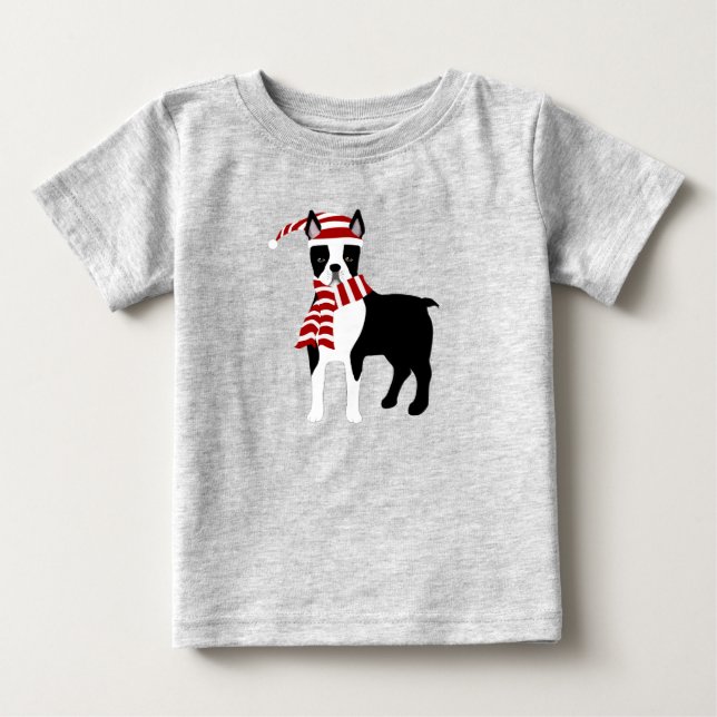 Boston Terrier Baby Tshirt (Vorderseite)