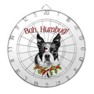 Boston Terrier Bah Humbug Dartscheibe