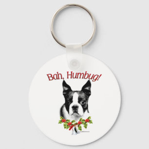 Boston Terrier Bah Humbug Schlüsselanhänger