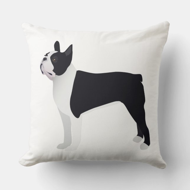 Boston Terrier Basic Breed Customizable Design Kissen (Vorderseite)