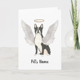Boston Terrier Beileid Memorial Karte