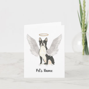 Boston Terrier Beileid Memorial Karte