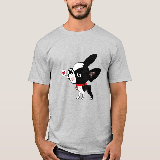 Boston Terrier bellen Liebe Mirabelle T-Shirt (Vorderseite)