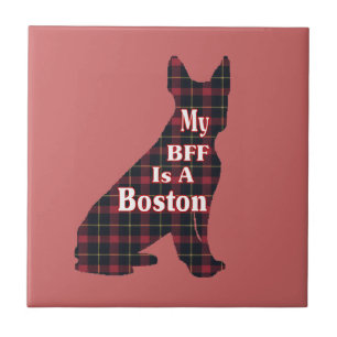 Boston Terrier BESTE FREUNDIN Fliese