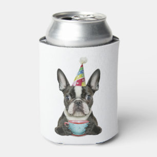 Boston Terrier Birthday Hat Classic T - Shirt Dosenkühler