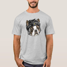 Boston Terrier Black Hockey Helm