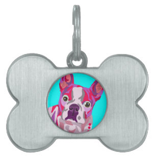 Boston Terrier Bone Pet Tag Tiermarke