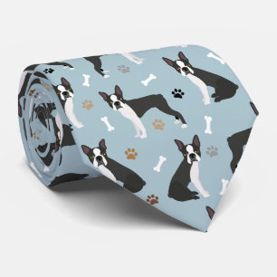 Boston Terrier Bones and Paws  Krawatte