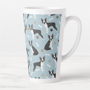 Boston Terrier Bones and Paws Milchtasse