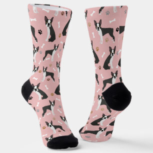 Boston Terrier Bones and Paws Socks Socken