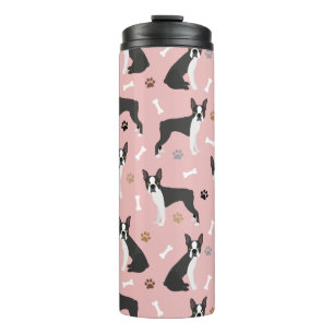 Boston Terrier Bones and Paws Thermal Tumbler Thermosbecher