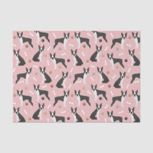 Boston Terrier Bones and Paws Tissue Paper Seidenpapier