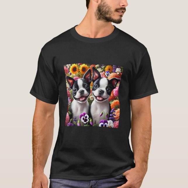 Boston Terrier Bostie Mom Dad Tee Dog Pet Love Dog (Vorderseite)