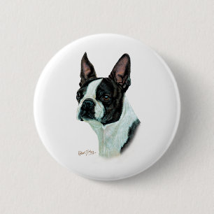 Boston Terrier Button