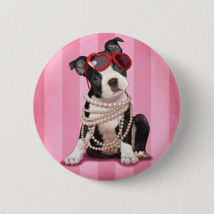 Boston Terrier Button