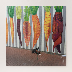 Boston Terrier & Calico Carrots Puzzle