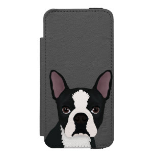 Boston-Terrier-Cartoon Incipio Watson™ iPhone 5 Geldbörsen Hülle