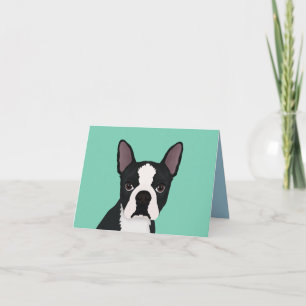 Boston Terrier Cartoon Karte