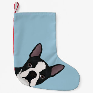Boston-Terrier-Cartoon Kleiner Weihnachtsstrumpf