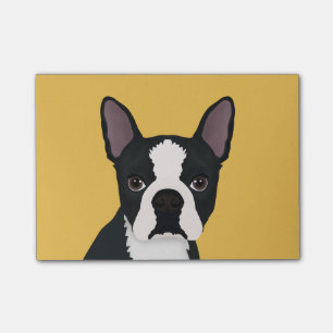 Boston-Terrier-Cartoon Post-it Klebezettel