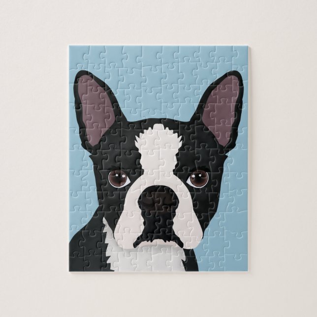 Boston-Terrier-Cartoon Puzzle (Vertikal)