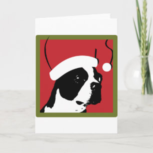 Boston Terrier Christmas Feiertagskarte