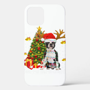 Boston Terrier Christmas Lights Tree Santa Xmas Pa Case-Mate iPhone Hülle