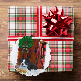 Boston Terrier Christmas Ornament Karte