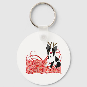 Boston Terrier Christmas Schlüsselanhänger