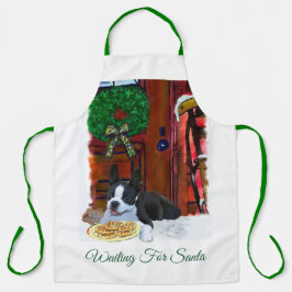 Boston Terrier Christmas Schürze
