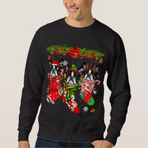 Boston Terrier Christmas Socks Kostüm Merry Xmas Sweatshirt