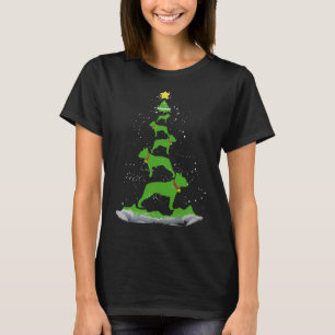 Boston Terrier Christmas Tree T-Shirt
