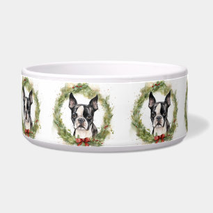Boston Terrier Christmas Wreath Festivals Napf