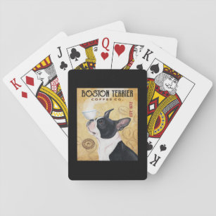 Boston Terrier Coffee Spielkarten