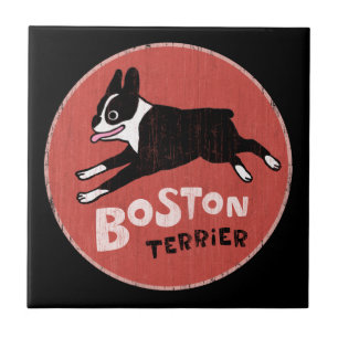 Boston Terrier Cool Retro Style Fliese