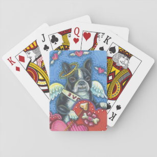 BOSTON TERRIER Cupid PLAYCARDS Poker Spielkarten