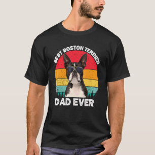 Boston Terrier Dad Herren Für Männer Bostie Hund B T-Shirt
