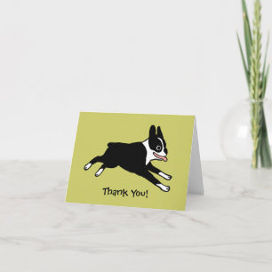 Boston Terrier Dankeschön (anpassbar) Dankeskarte