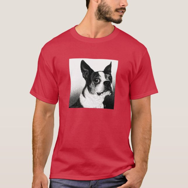 Boston Terrier Dark T - Shirt - "Boston Style" (Vorderseite)