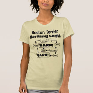 Boston Terrier, das Logik abstreift T-Shirt