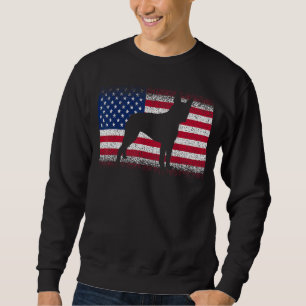 Boston Terrier Dog & American Flag Patriotic Juli Sweatshirt