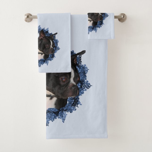 Boston Terrier Dog  Badhandtuch Set (Insitu)