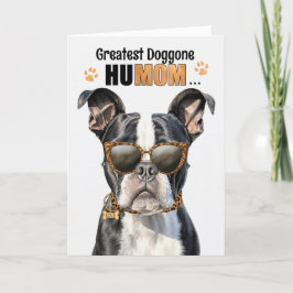 Boston Terrier Dog Bester HuMOM Muttertag Feiertagskarte
