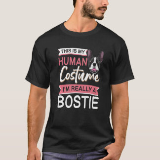 Boston Terrier Dog Bostie Halloween Kostümhund Fr T-Shirt