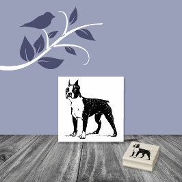 Boston Terrier Dog Breed Gummistempel