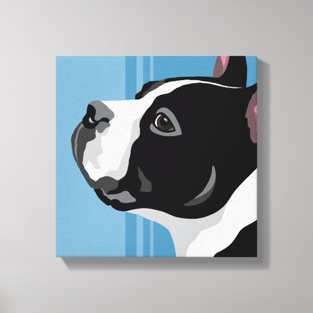 Boston Terrier Dog Canvas Prints Leinwanddruck (Vorderseite)