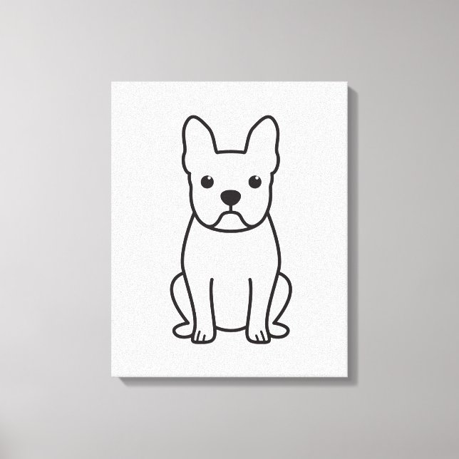 Boston Terrier Dog Cartoon Leinwanddruck (Vorderseite)