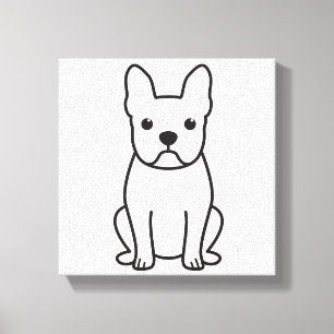 Boston Terrier Dog Cartoon Leinwanddruck